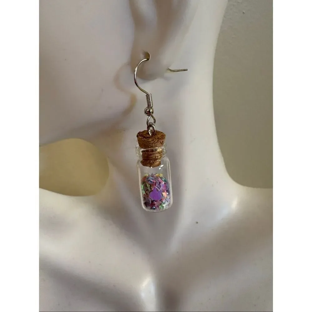 Confetti jar earrings